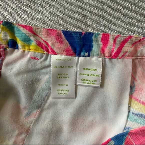 Lilly Pulitzer 4” Adie Shorts Pink Sunset Vacation Colorful Beach Size 2 - Picture 9 of 9